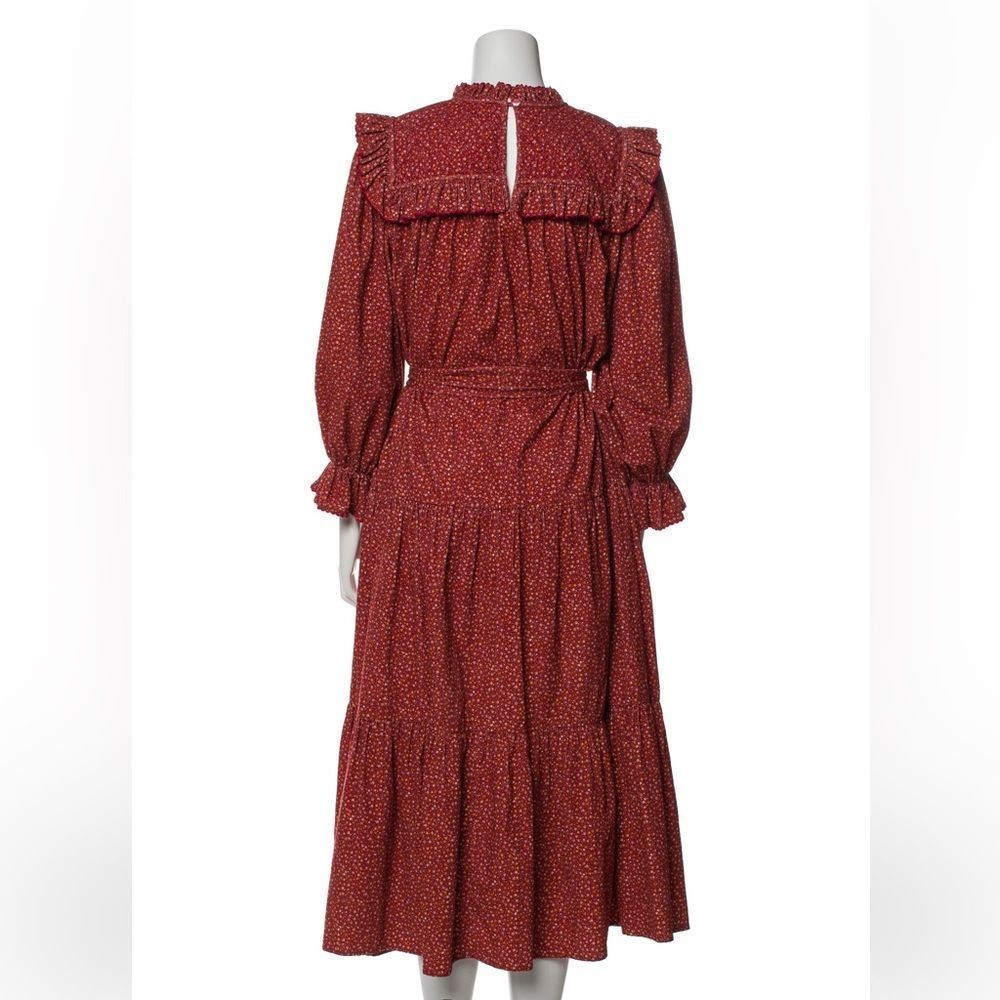 Doen Red Women's Floral Print Mountain Dress California Wildflower in Burgundy M - Picture 4 of 8